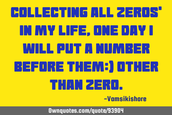 Collecting all zeros