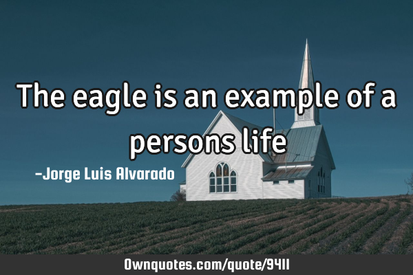 The eagle is an example of a persons