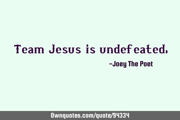 Team Jesus is