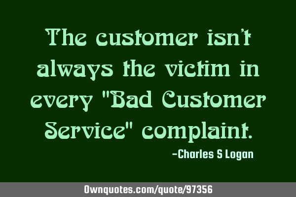 The customer isn