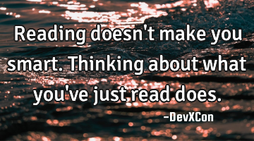Reading doesn