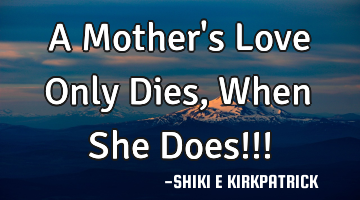 A Mother