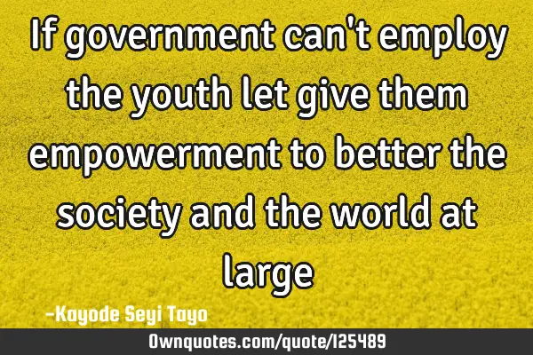 If government can