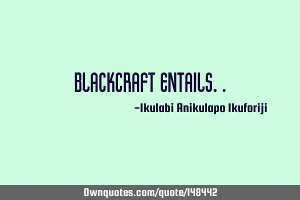 Blackcraft