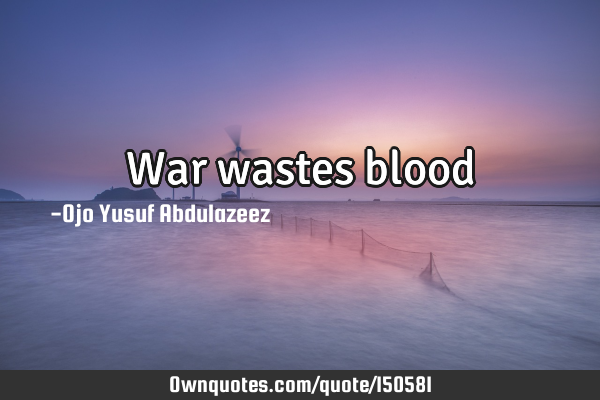 War wastes