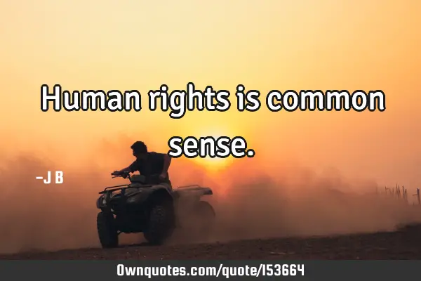 Human rights is common