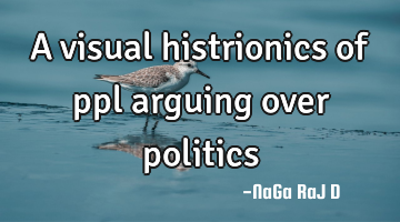 A visual histrionics of ppl arguing over politics