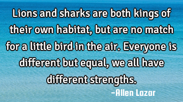 Lions and sharks are both kings of their own habitat, but are no match for a little bird in the