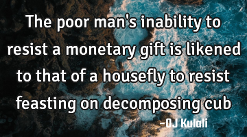 The poor man