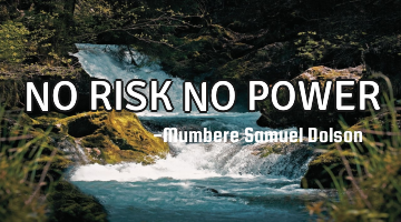 NO RISK NO POWER