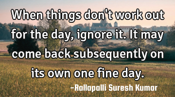 When things don