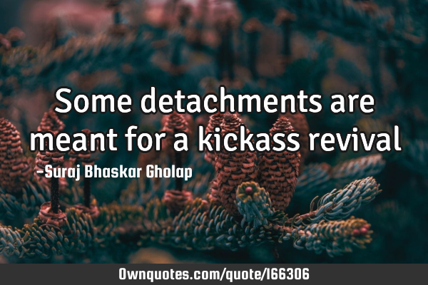 Some detachments are meant for a kickass
