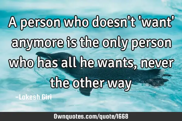 A person who doesn