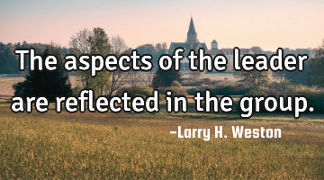 The aspects of the leader are reflected in the