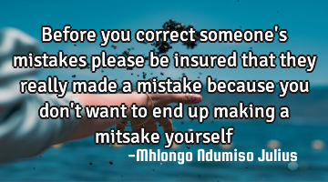 Before you correct someone