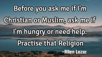 Before you ask me if I