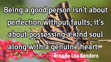 Being a good person isn