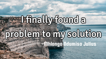 I finally found a problem to my solution