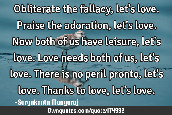 Obliterate the fallacy, let