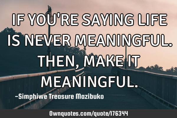 IF YOU