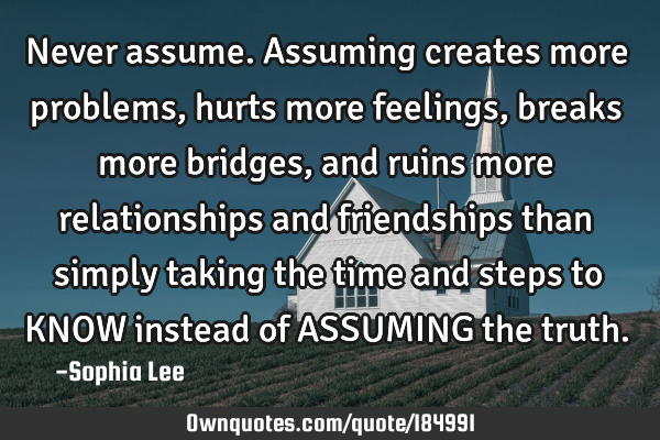 assumption quotes relationships
