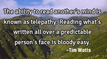 The ability to read another