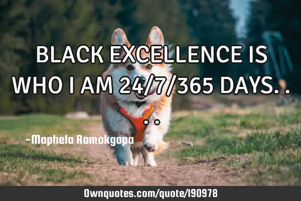 Black Excellence Is Who I Am 24 7 365 Days Ownquotes Com