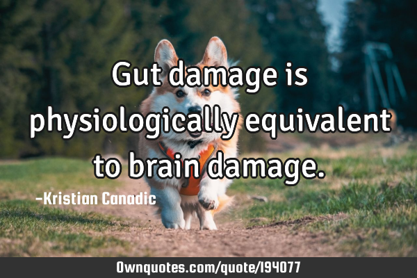 Gut damage is physiologically equivalent to brain