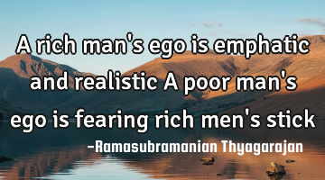 A rich man