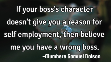 If your boss