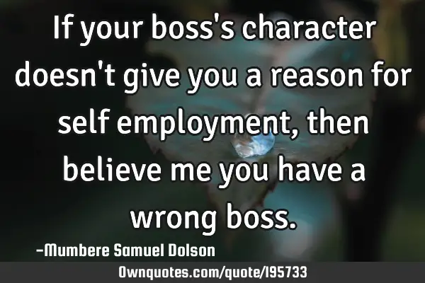 If your boss