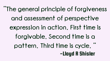 "The general principle of forgiveness and assessment of perspective expression in action. First