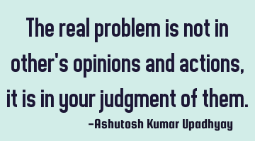 The real problem is not in other