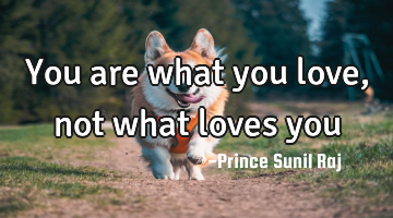 You are what you love, not what loves you