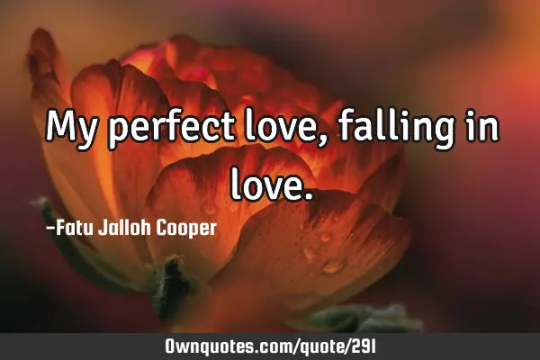 My perfect love, falling in