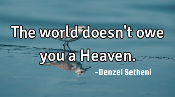 The world doesn