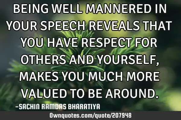 speech on respect for others