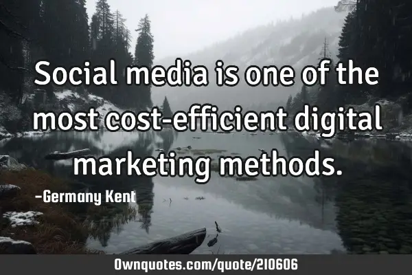 Social media is one of the most cost-efficient digital marketing