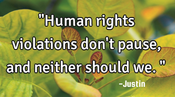 "Human rights violations don