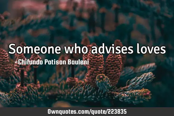 Someone who advises