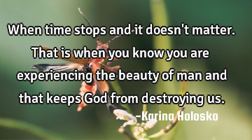 When time stops and it doesn