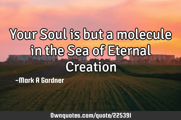 Your Soul is but a molecule in the Sea of Eternal C