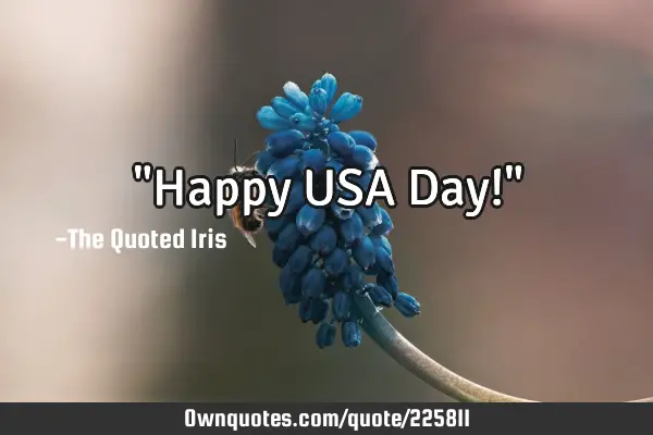 "Happy USA Day!"