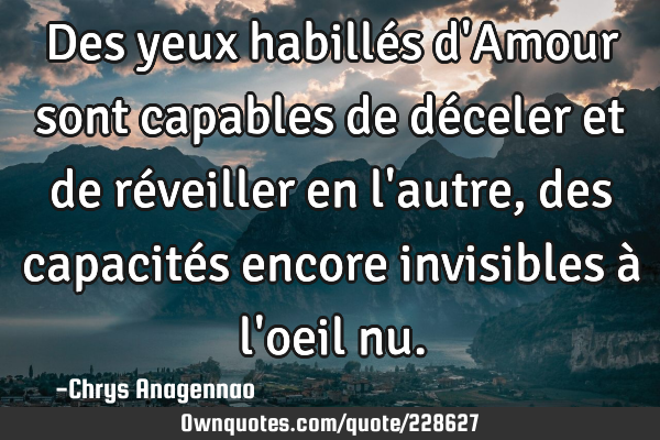 Des yeux habillés d