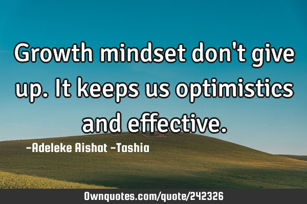 Growth mindset don