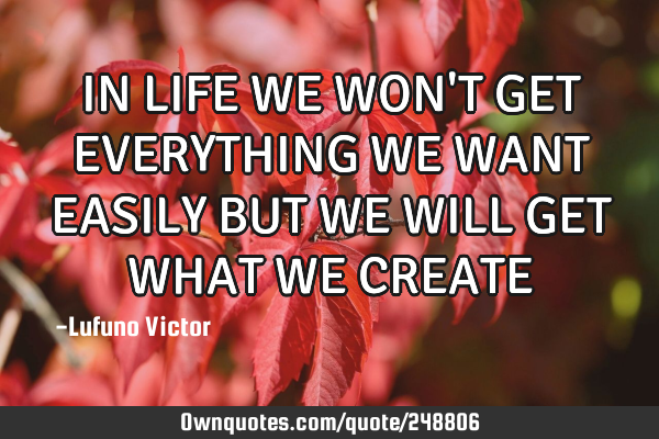 IN LIFE WE WON