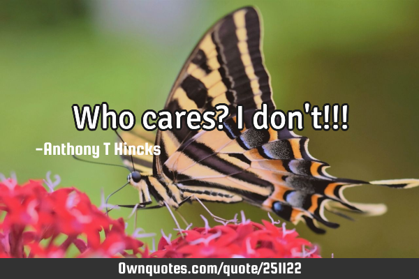 Who cares?
I don