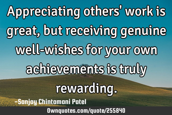 Appreciating others
