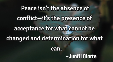 Peace isn