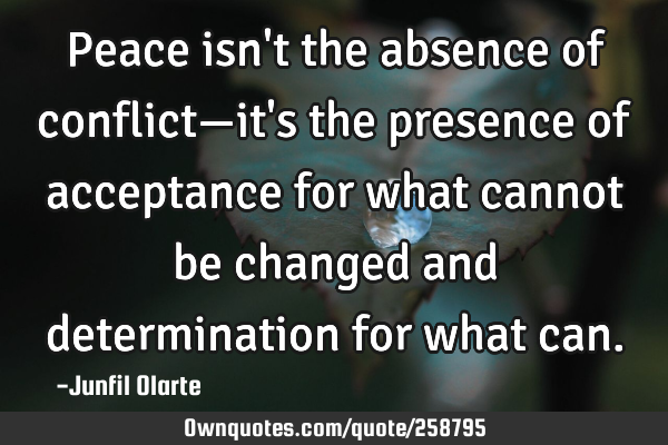 Peace isn